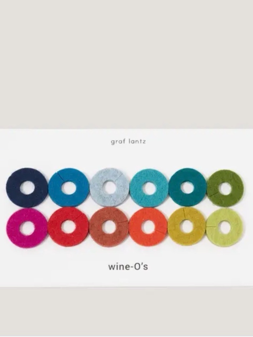 graf lantz Wine-O's Colorful Leather Wine Glass Charms - Multicolor
